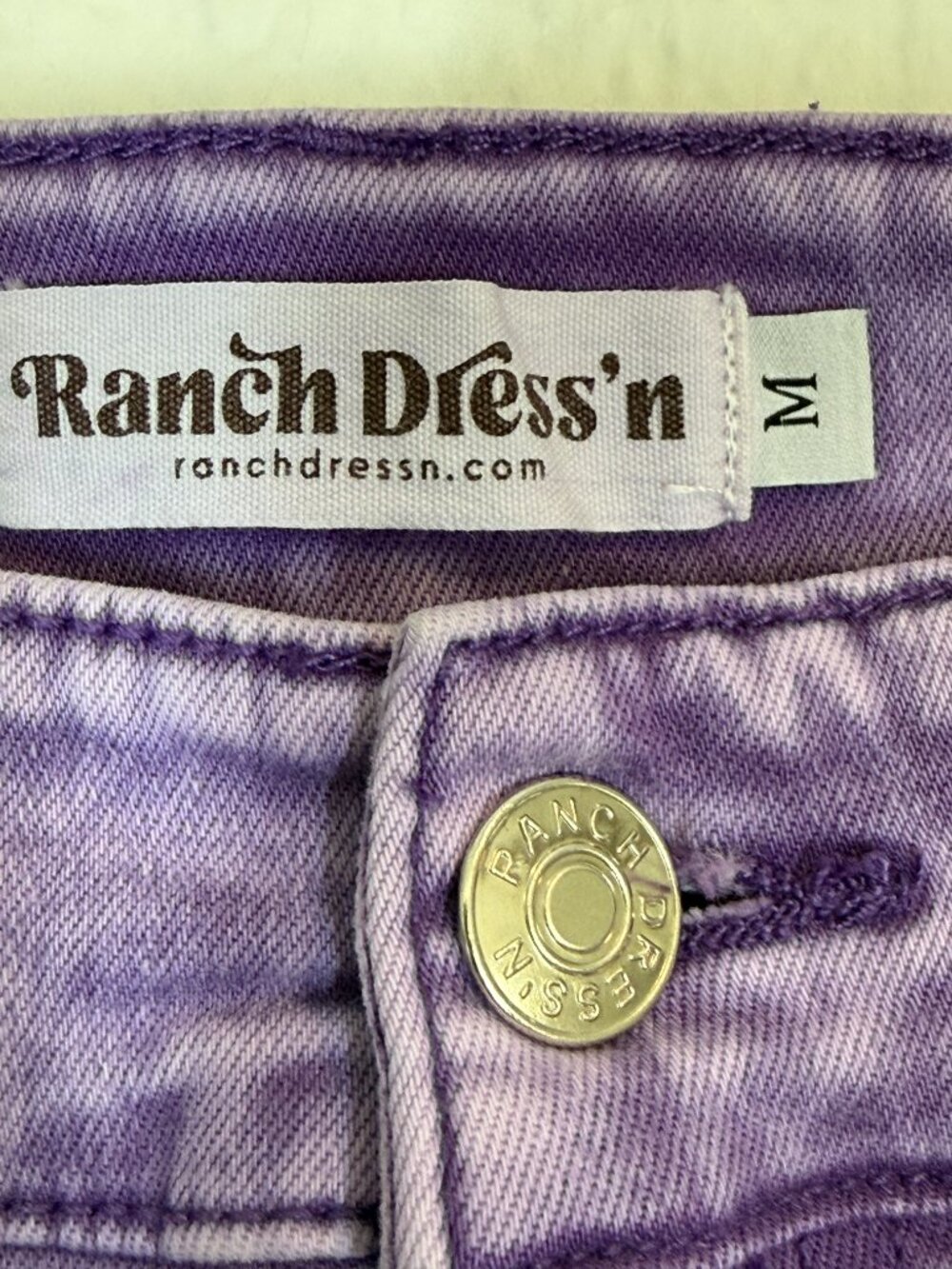 Ranch Dress n Purple Jeans Medium Western Wide Leg Stretch Tall Long inseam - Picture 8 of 9